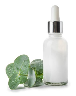 Natural cosmetics for spa on white background