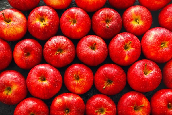 Viele reife Äpfel als Hintergrund — Stockfoto