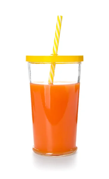 Färsk juice isolerade på vitt glas — Stockfoto