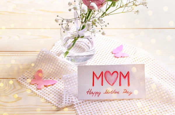 Beautiful greeting card for Mother's Day celebration — Stock Photo, Image