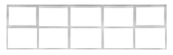Modernes Metall-Kunststoff-Fenster auf weißem Hintergrund — Stockfoto