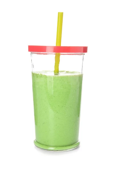 Glass of fresh juice isolated on white — Stock Photo, Image