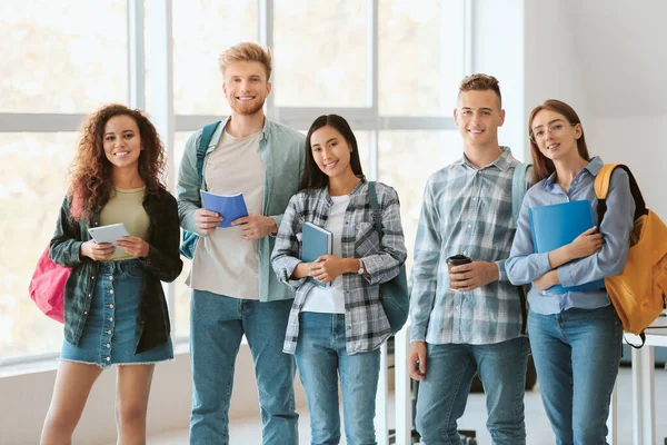 Group of students in university — Stock Photo, Image