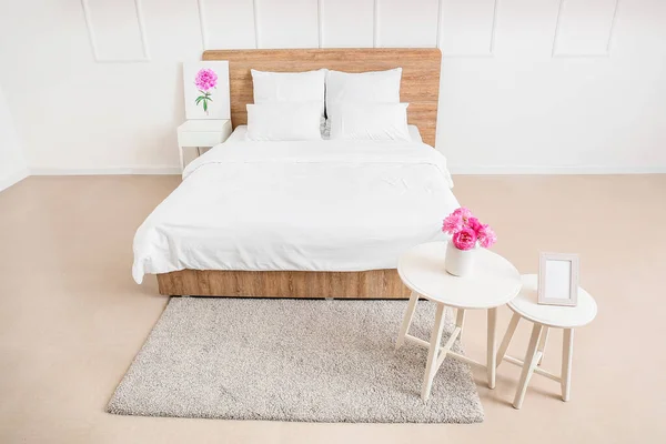 Rahat Modern Yatak Odası — Stok fotoğraf