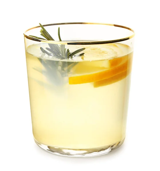 Bicchiere Cocktail Sano Sfondo Bianco — Foto Stock