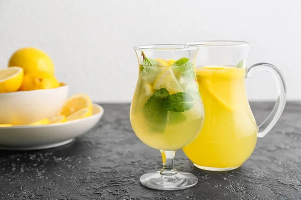 Composition Fresh Lemonade Table — Stock Photo, Image