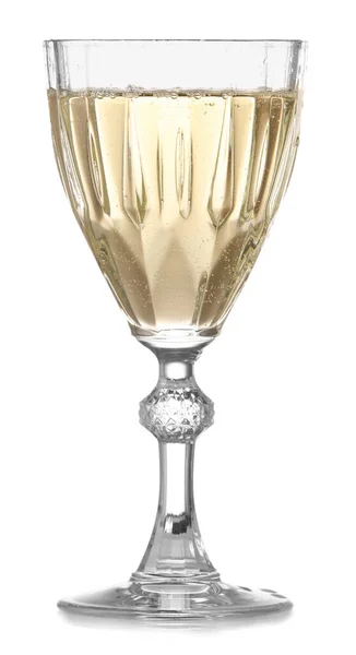Beyaz Arka Planda Bir Bardak Lezzetli Şampanya — Stok fotoğraf