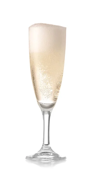 Стакан Вкусного Шампанского Белом Фоне — стоковое фото
