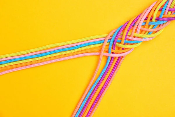 Braided Ropes Color Background Unity Concept — Stock Photo, Image