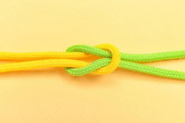 Tied Ropes Color Background Unity Concept — Stock Photo, Image