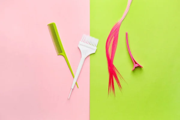 Hairdresser Supplies Color Background — Stock Photo, Image