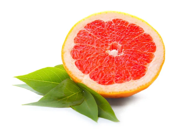 Fresh Cut Grapefruit White Background — Stock Photo, Image