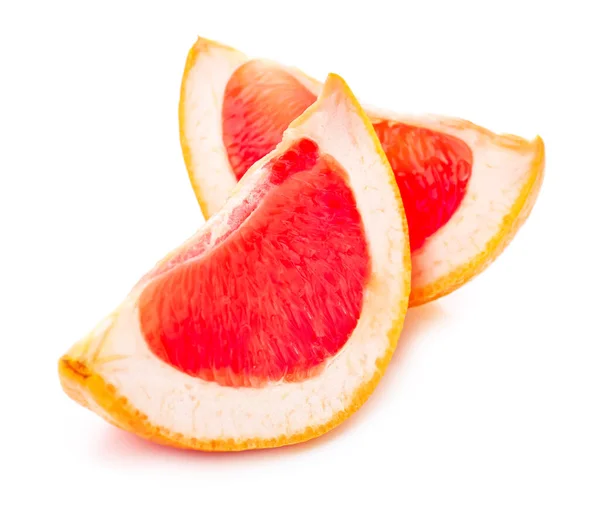 Friss Vágott Grapefruit Fehér Alapon — Stock Fotó