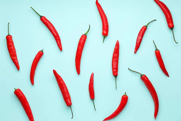 Hot Chili Pepper Color Background — Stock Photo, Image