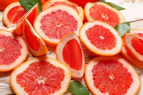 Fresh Cut Grapefruit Table — Stock Photo, Image