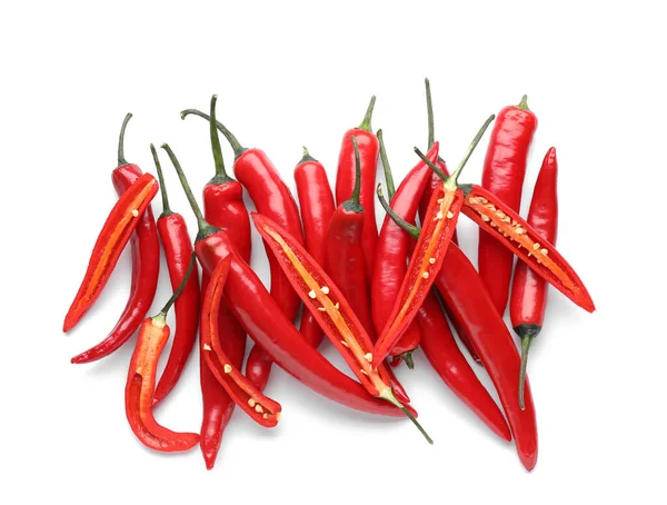 Hot Chili Pepper White Background — Stock Photo, Image