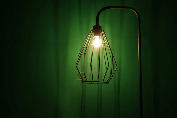 Glowing Lamp Dark Background — Stock Photo, Image