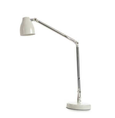 Beyaz arkaplanda şık bir lamba