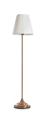 Beyaz arkaplanda şık bir lamba