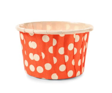 Beyaz arka planda kek pişirme kabı