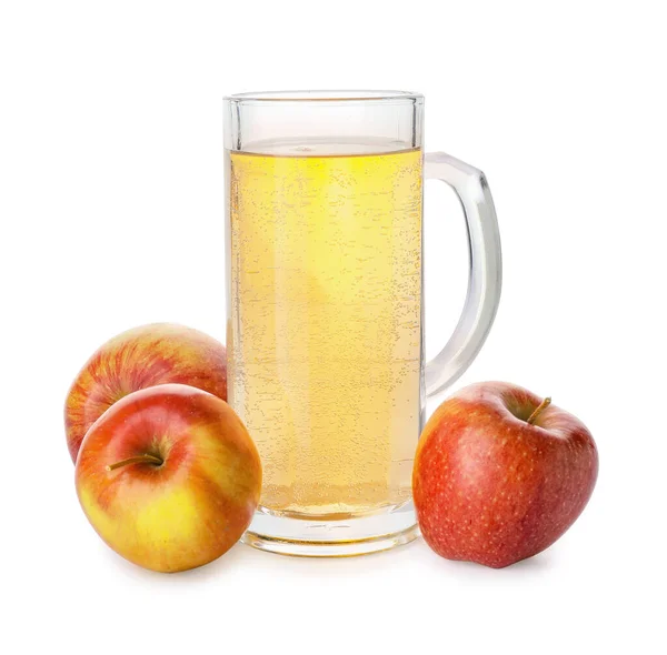 Mug Apple Cider White Background — Stock Photo, Image
