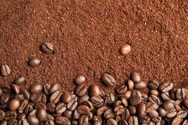 Roasted Coffee Beans Powder — Stock Photo, Image