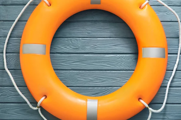 Lifebuoy Ring Wooden Background — Stock Photo, Image