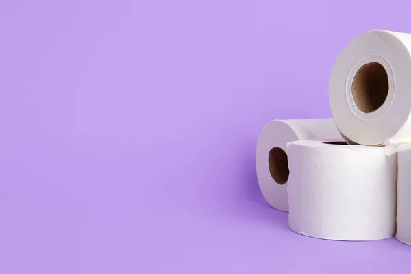 Rolls Toilet Paper Color Background — Stock Photo, Image