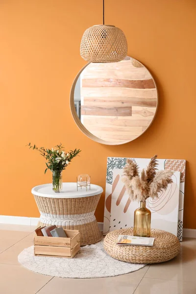 Interior Modern Room Mirror — Stock Photo, Image