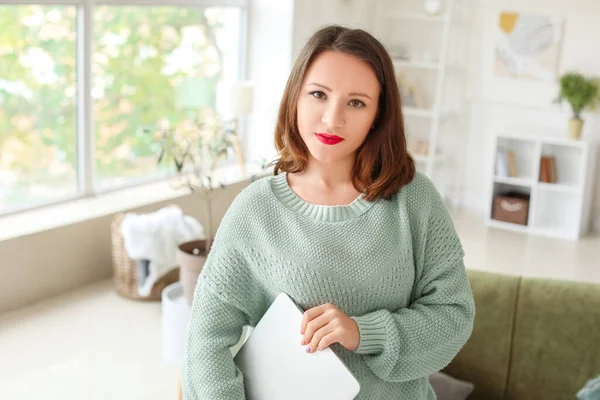 Beautiful Young Woman Home — Stock Photo, Image