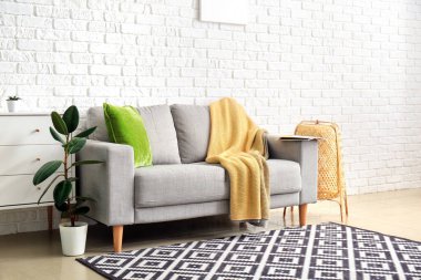 Modern oturma odası rahat kanepe ile iç