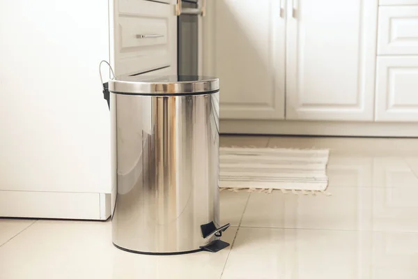 Clean trash bin in modern kitchen