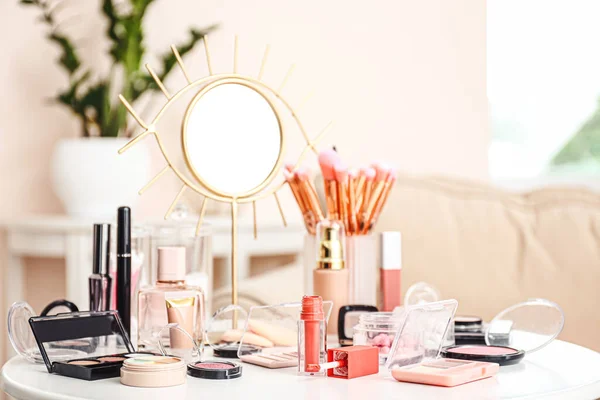 Set Decorative Cosmetics Table — Stock Photo, Image