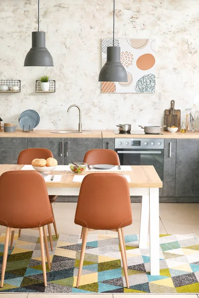 Interior Modern Stylish Kitchen — Stock Photo, Image