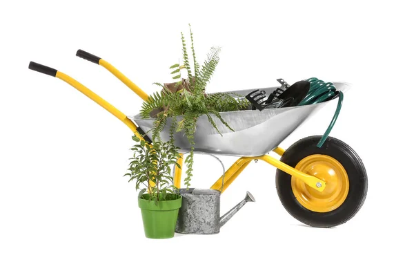 Set Gardening Supplies White Background — Stock Photo, Image