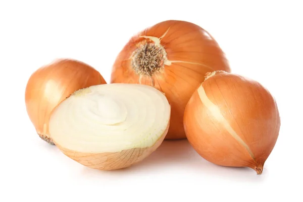 Fresh Raw Onion White Background — Stock Photo, Image