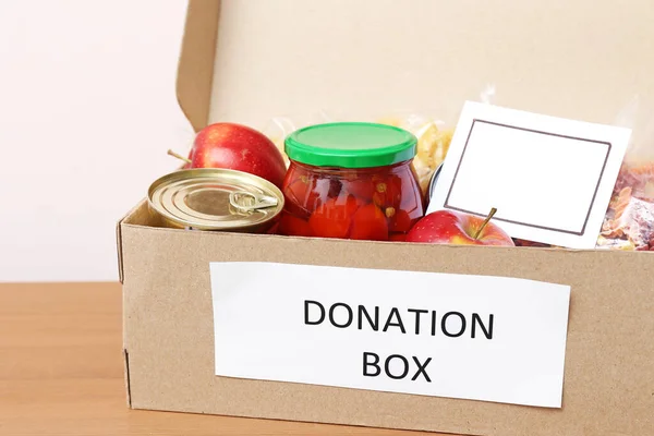 Box Donations Table — Stock Photo, Image