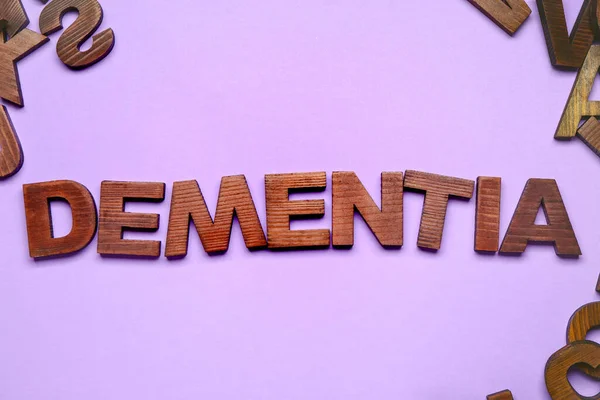 Word Dementia Color Background — Stock Photo, Image