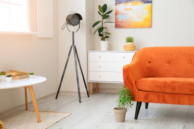 Modern oturma odası rahat kanepe ile iç