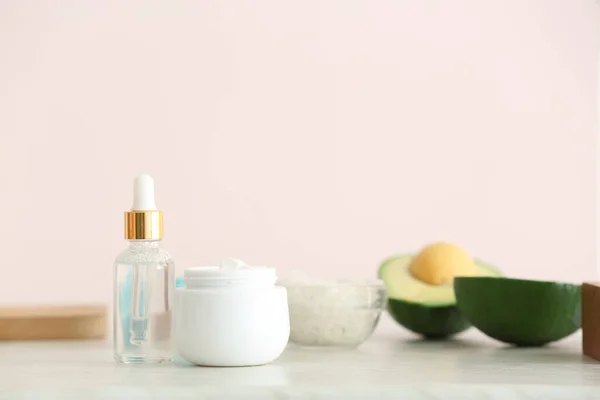 Natural Cosmetics Table Laboratory — Stock Photo, Image