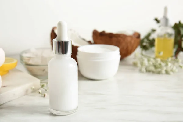 Natural Cream White Table — Stock Photo, Image