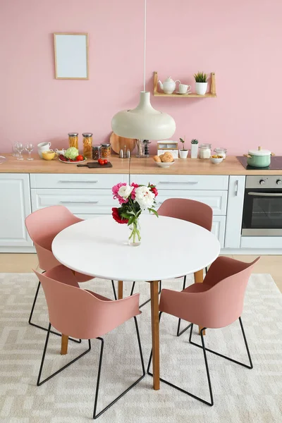 Interior Stylish Modern Kitchen — Stock Photo, Image