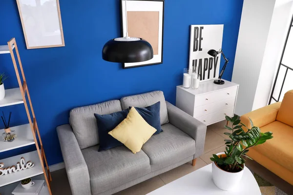 Stylish Interior Living Room Sofa Lamp — Stock Photo, Image
