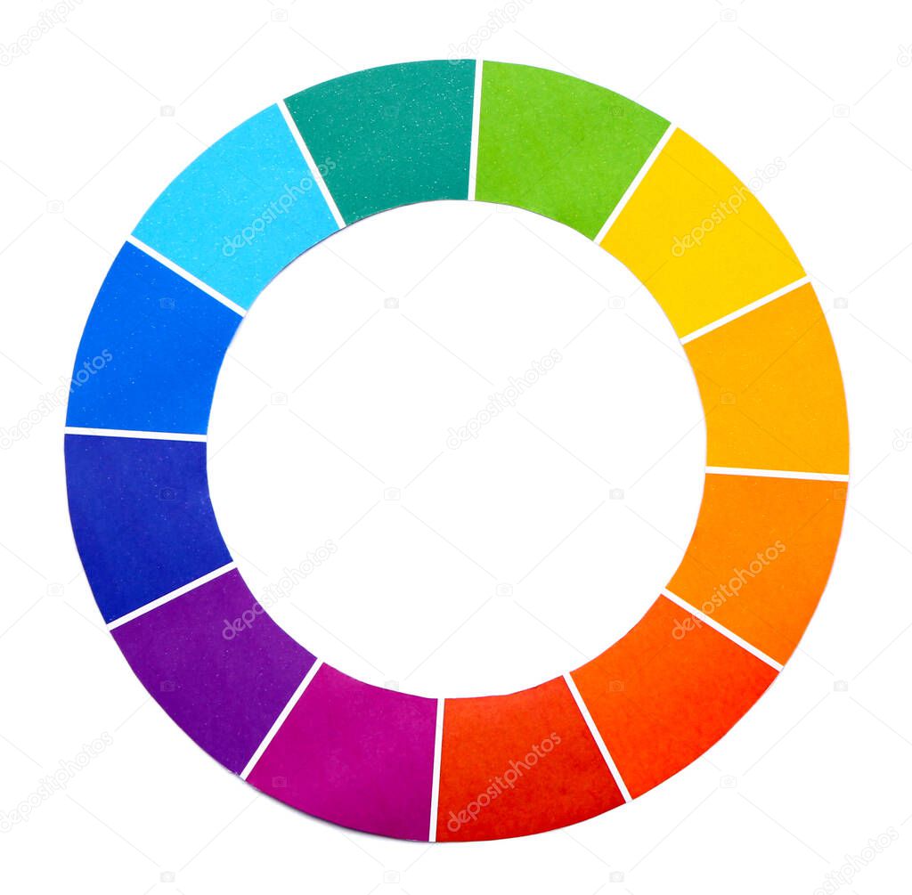 Color palette on white background