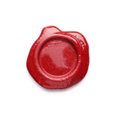 Beyaz arkaplanda balmumu mühür