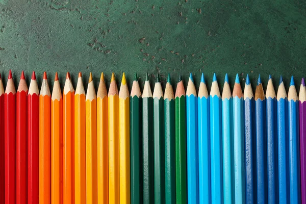 Renk Arkaplanına Kalem Seti — Stok fotoğraf