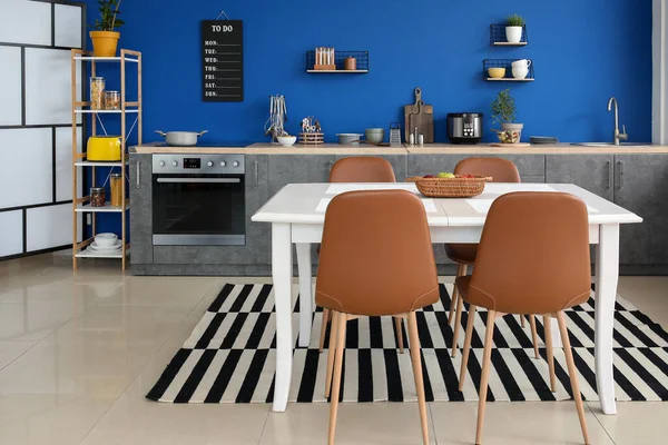 Interior Stylish Modern Kitchen — Stock Photo, Image