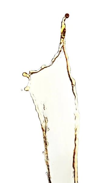 Splash Champagne White Background — Stock Photo, Image