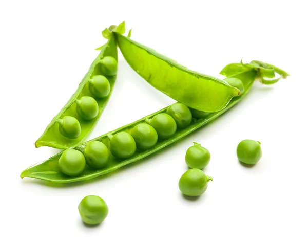 Tasty Fresh Peas White Background — Stock Photo, Image