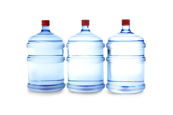 Bottles Fresh Water White Background — Stock Photo, Image